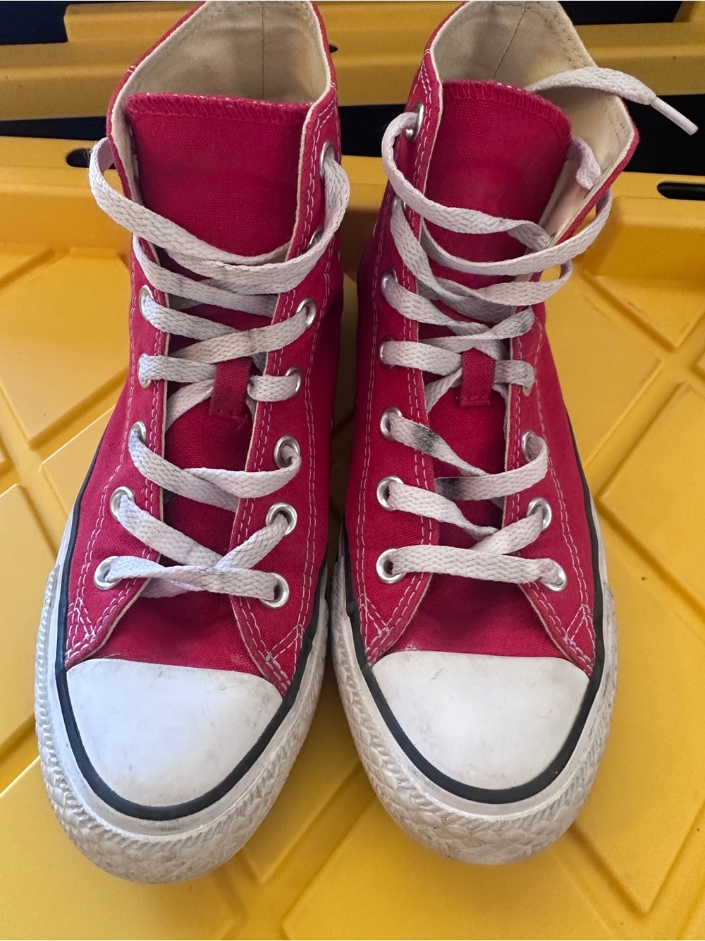 Converse Red High-Top Canvas Sneakers